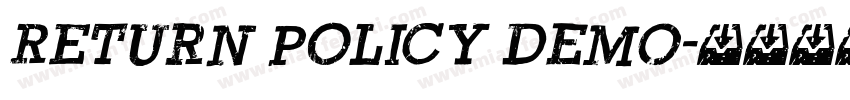 Return Policy DEMO字体转换